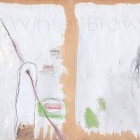 looking for charms - reworked painted book page by First Nations artist Winter Brown