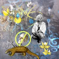 marilyn & pangolin 7597 - Nia Lova digital collage